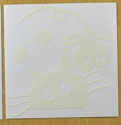 Кіт з метеликами світиться блакитним - 10*10см Київ - фото 2