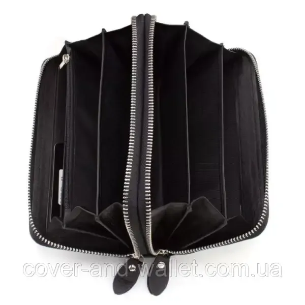 Большой мужской кожаный кошелек клатч на две змейки Marco Coverna M39-3 Bigger Киев - изображение 6