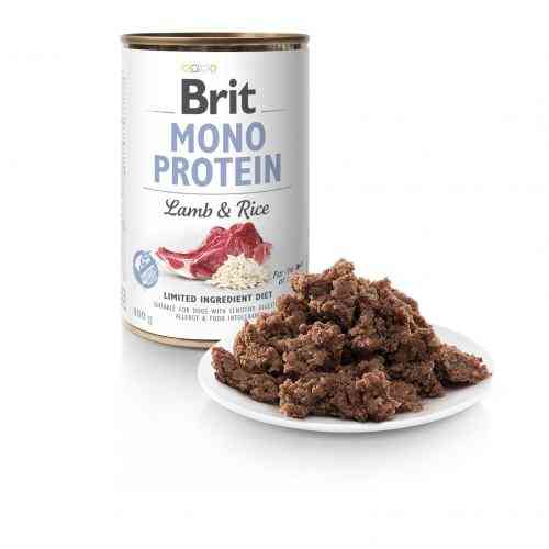 Корм вологий Brit Mono Protein Lamb and Rice для собак з ягнятиною та рисом 400 г Киев