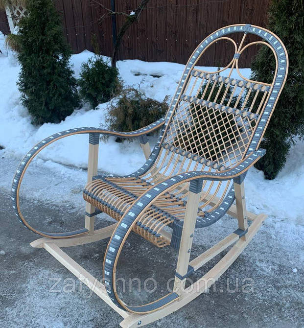 Кресло - качалка плетеная с накидкой Киев - изображение 6