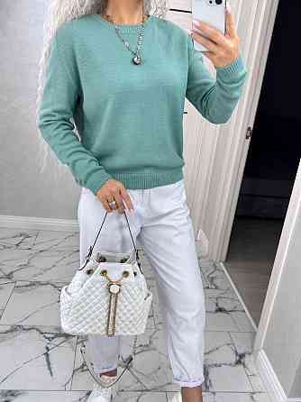 Джемпер кофта в'язаний теплий жіночий базовий Смарагд Київ