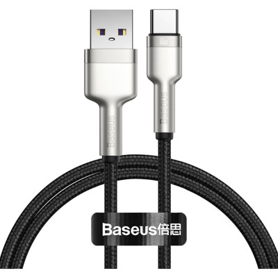 Дата кабель USB 2.0 AM to USB-C 1.0m Cafule Metal 66W black Baseus (CAKF000101) Вінниця - фото 1