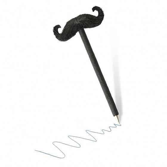 Ручка кулькова з вусами-гумкою Invotis 