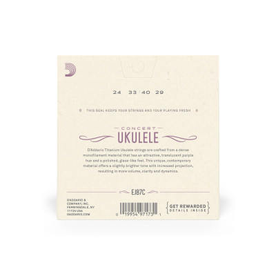 Струни для гітари D'Addario Titanium Ukulele Concert (EJ87C) Вінниця - фото 3