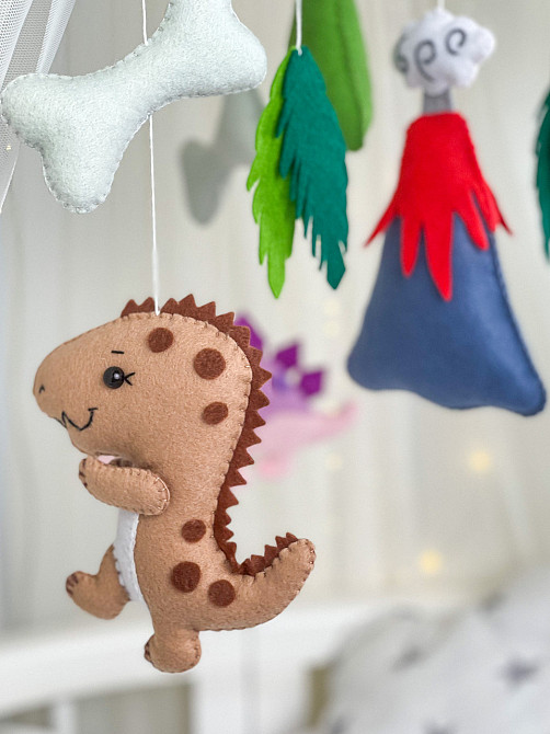 Музичний мобіль WoollyFox «Веселі динозаврики» з 35 мелодіями Киев - изображение 6