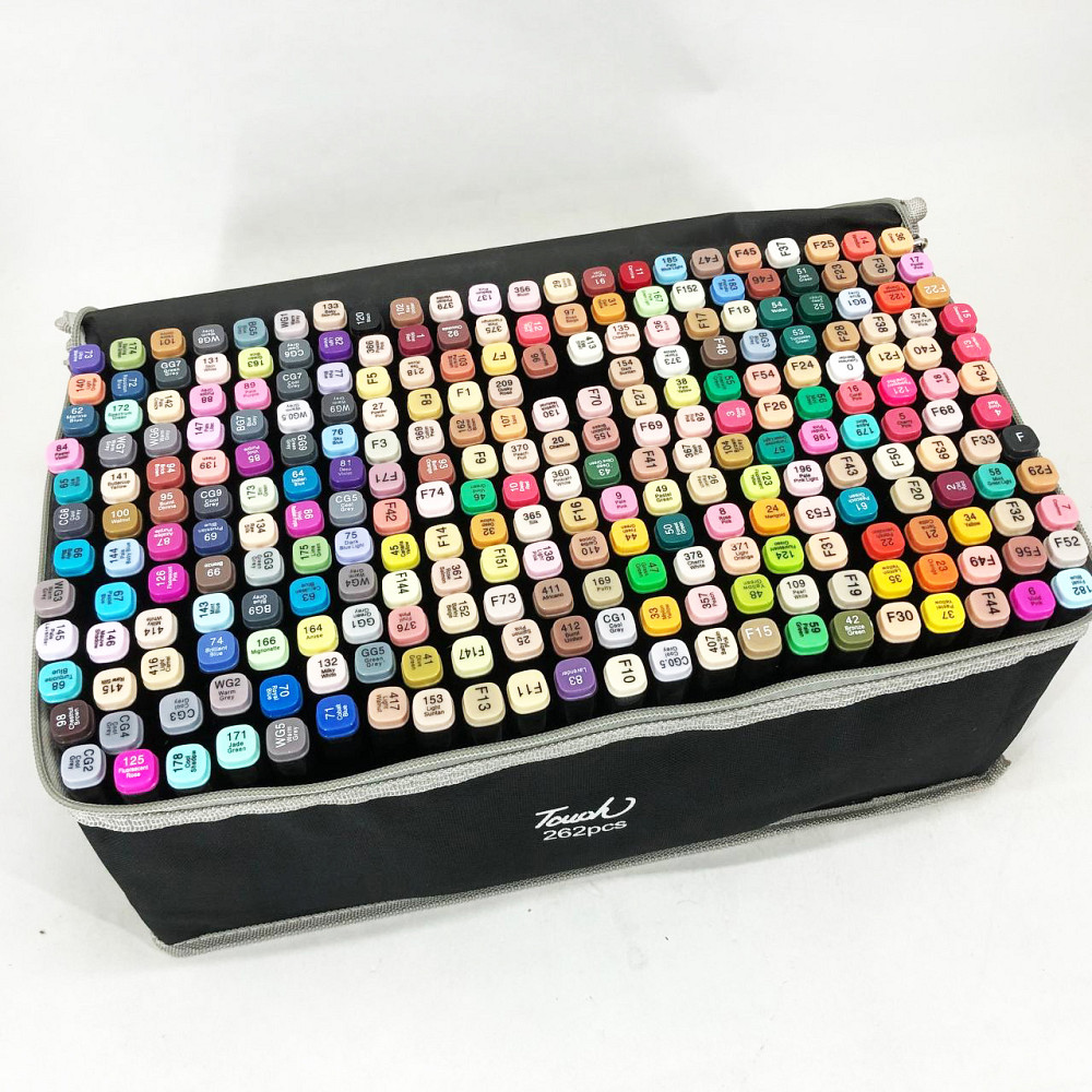 Набір скетч маркерів у сумці 262 шт, Набір для скетчінгу, Маркери професійні спиртові UJ-74 Львів - фото 4