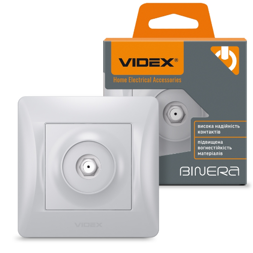 BINERA срібний шовк Розетка внутрішня 1-а SAT супутникова Videx Житомир - изображение 2