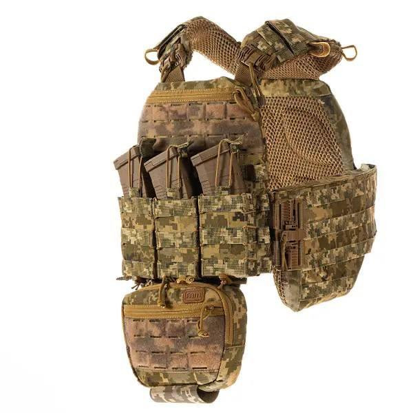 Тактическая плитоноска М7 Pro с быстрым сбросом + 3 подсумка + напашник (без плит) Пиксель Киев - изображение 2