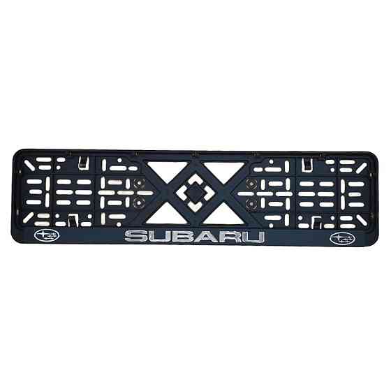 Рамка номерного знака хром напис Subaru пластик чорна 1 шт. Вінниця