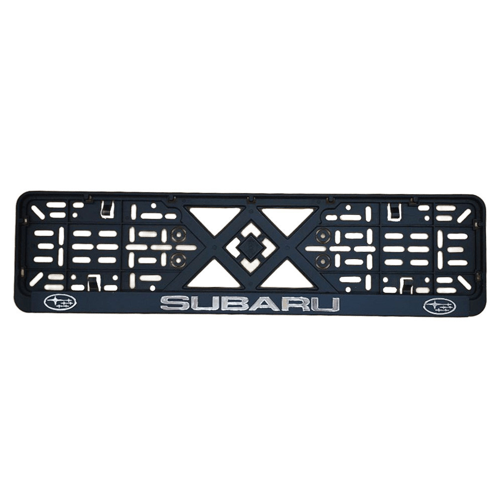 Рамка номерного знака хром напис Subaru пластик чорна 1 шт. Вінниця - фото 1