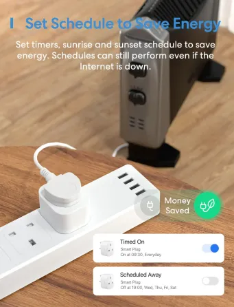 Комплект Розумні розетки Meross Smart Wi-Fi Plug Mini 2 шт. з підтримкою Apple HomeKit Siri Alexa англійська вилка (White) Київ
