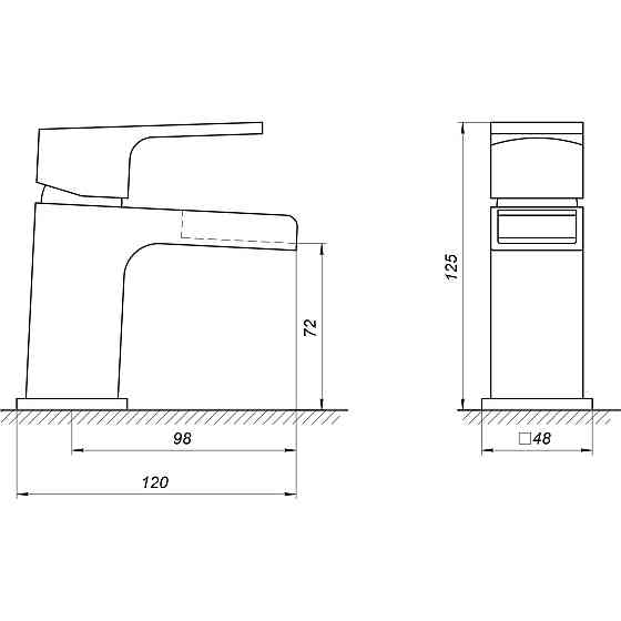 Змішувач для умивальника TOPAZ ODISS TO 18261-H61B Луцк