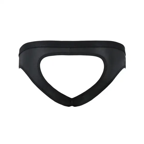 Чоловічі сліпи з вирізами Passion 041 SLIP JOE XXL/XXXL Black, екошкіра, відкриті сідниці Львів