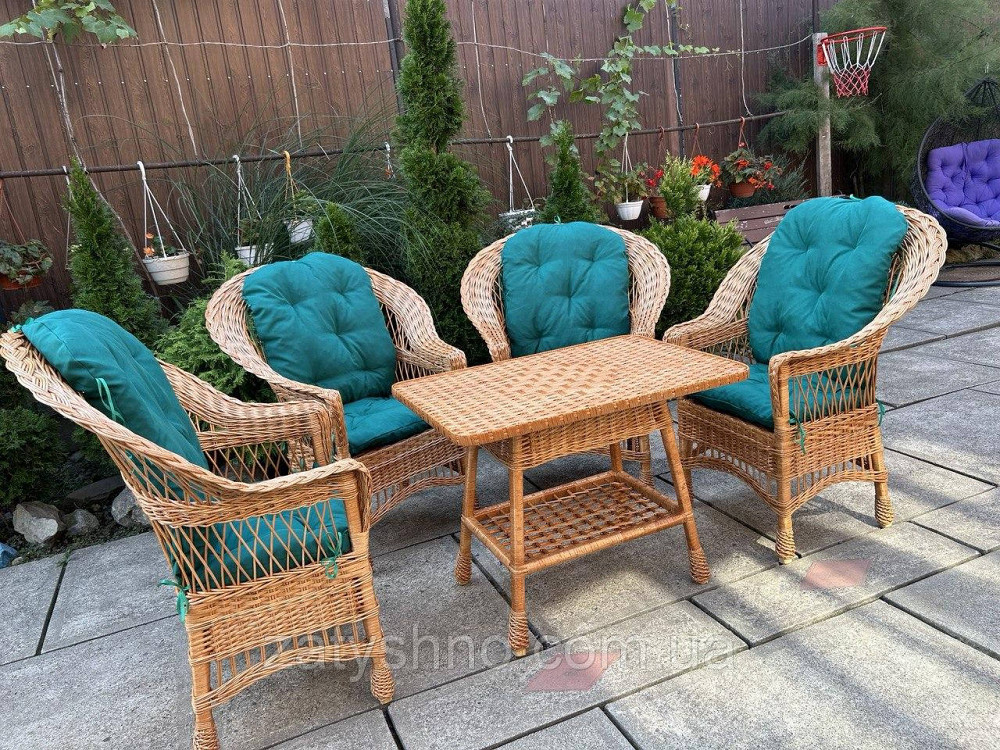 Меблі плетені з лози з накидками Київ - фото 4