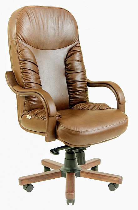 Офісне Крісло Керівника Richman Buford Madras Marrone Wood Lux М2 AnyFix Світло-коричневий Київ - фото 1