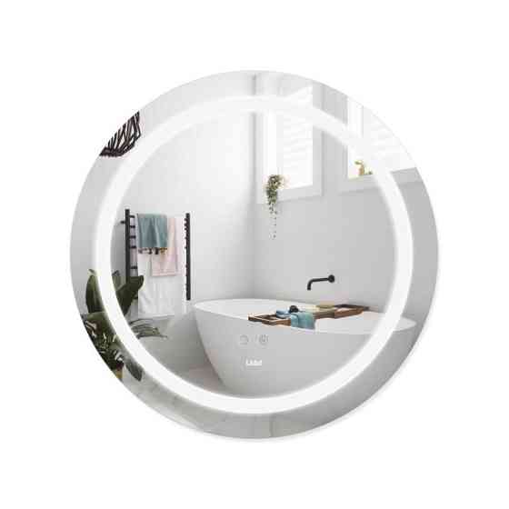 Дзеркало кругле для ванної Lidz Aria R600 з LED-підсвіткою Touch, з антизапотіванням LD78LR600 Харків