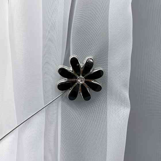 Магніти для штор та гардин "Flowers" набір 2 шт Чорний (81-249) Київ