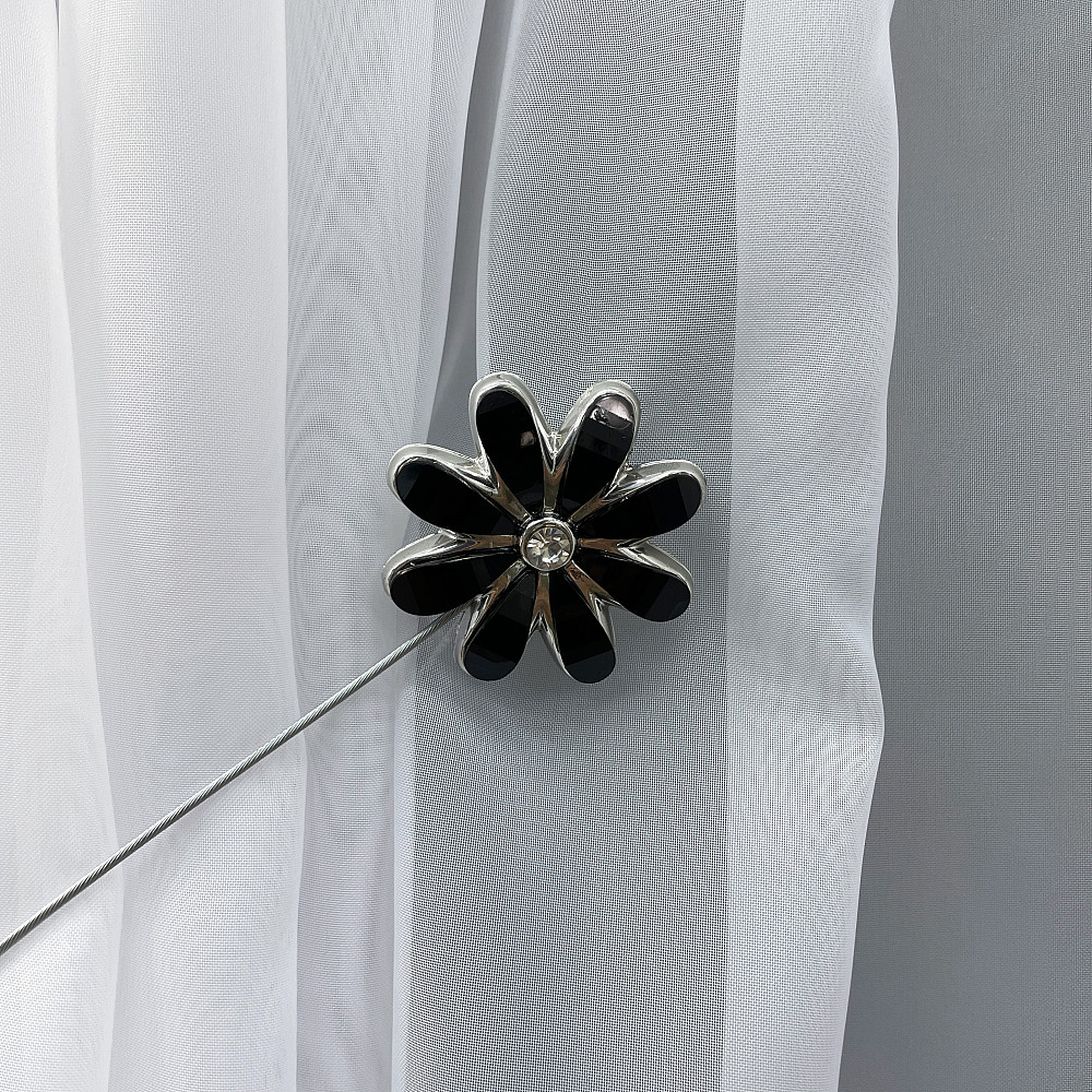 Магніти для штор та гардин "Flowers" набір 2 шт Чорний (81-249) Київ - фото 2