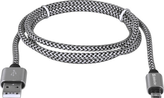 Кабель USB 2.0 AM-micro BM, 1.0 м, білий, 08-03T PRO Defender Вінниця