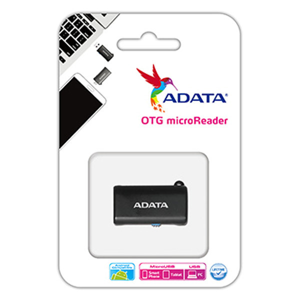 Кардридер ADATA microSD OTG microUSB + USB 2.0 AOTGMRBK (Черный) Николаев - изображение 10