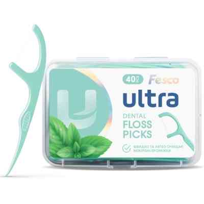 Флос-зубочистки Fesco Ultra Dental Floss Picks 40 шт. (4820204702410) Вінниця