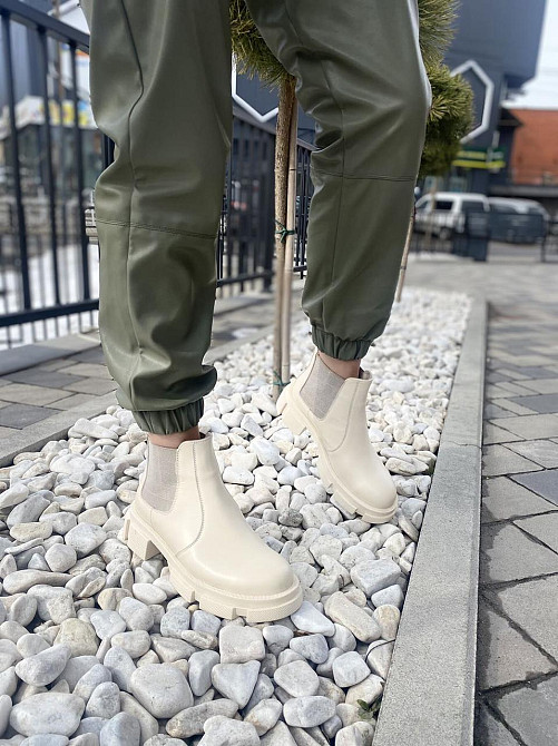 Черевики жіночі M.KRAFT бежеві натуральна шкіра висота 11см (4349) Коломыя - изображение 6