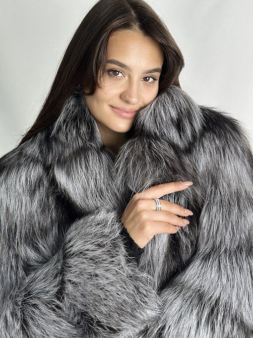 Шуба жіноча з фінської чорнобурки Сірий42 Харків - фото 7