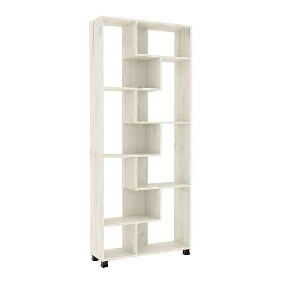 Стеллаж ОС-4, Дуб Крафт Білий, 800/250/1900 Львов