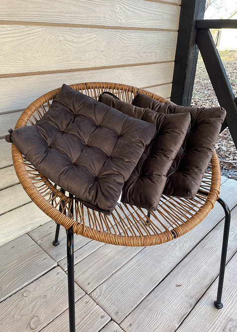 Подушка для стільців (40x40х5 см) Decorator Velour колір венге 84-120 Київ - фото 5