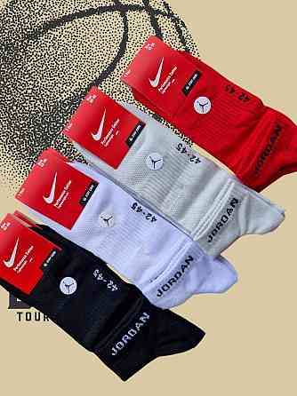 Комплект чоловічих бавовняних шкарпеток середньої висоти (4 штуки) розмір 42-46 Nike Jordan 4 Київ