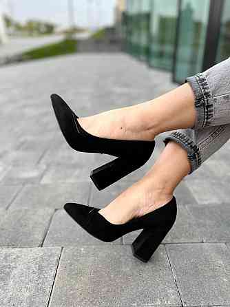 Lino Marano Туфлі жіночі Lino Marano чорні еко-замша каблук 10 см розміри 35-39 (Y471-6 4599) Коломыя