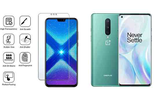 Защитное стекло NeoGlass для OnePlus 8 – ультрапрозрачное и устойчивое Киев