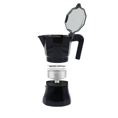 Кавоварка гейзерна 150мл (3 порції) алюмінієва MR-1658-3 Espresso Moka Maestro Житомир - изображение 3