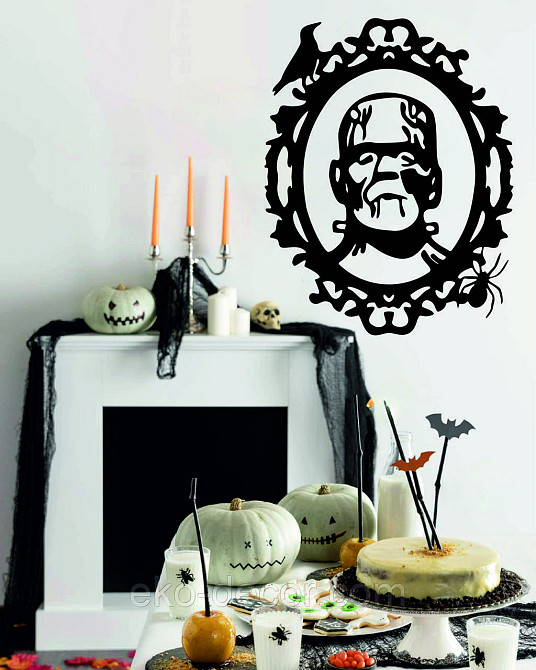 Декоративное настенное Панно «Франкенштейн», Декор на стену 90*70 см, Черный Киев - изображение 8