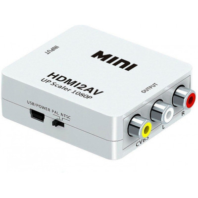 Переходник HDMI F to 3xRCA F AV 720P/1080P white Voltronic (YT-CM-HDMI/AV-W) Винница - изображение 1