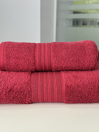 Рушник махровий Ideal Textile 500 г/м2 50х90 см в асорт. (56860390) Бордовий Чернівці - фото 6