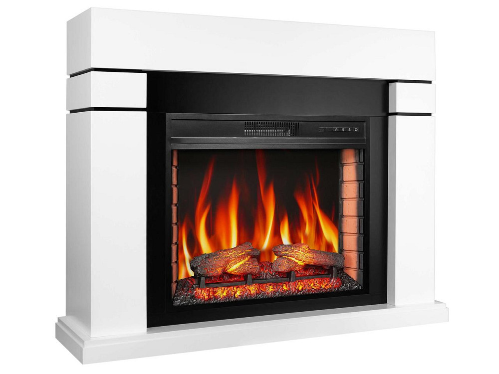 Камінокомплект ArtiFlame Lindos AF28S білий з обігрівом і звуком горіння вогню Львів - фото 1