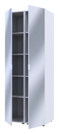 Комплект пеналов для одежды Doros Гелар (2 шт.) 78х49,5х203,4 см 2 Зеркала/Белый (DRS-011123) Львов