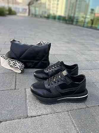 Molly Кроссовки женские MOLLY черные натуральная кожа+замша весна-осень 37р.38р.39р. (5237) Коломия