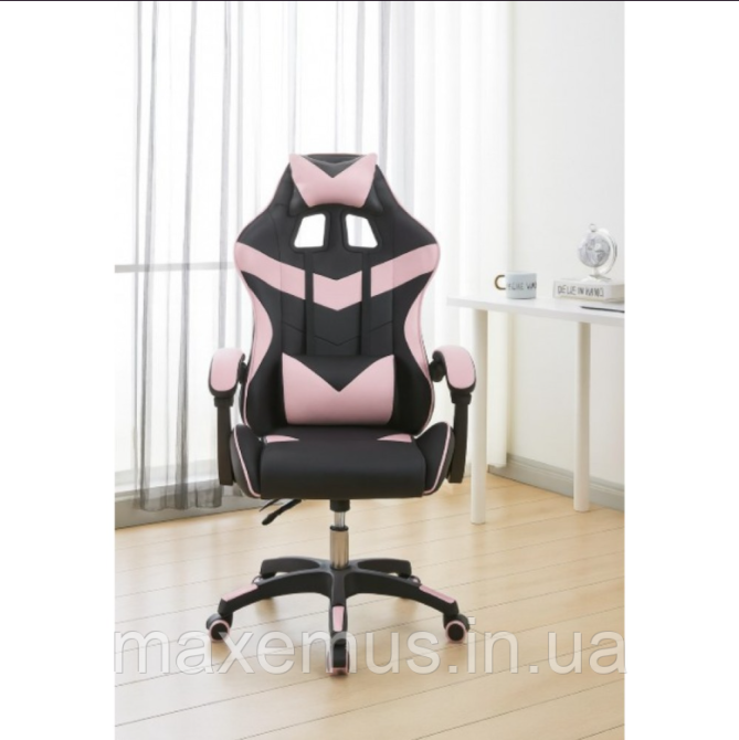 Кресло геймерское раскладное Bonro BN-810 игровое компьютерное кресло стул для компьютера розовый Мостиска - изображение 2