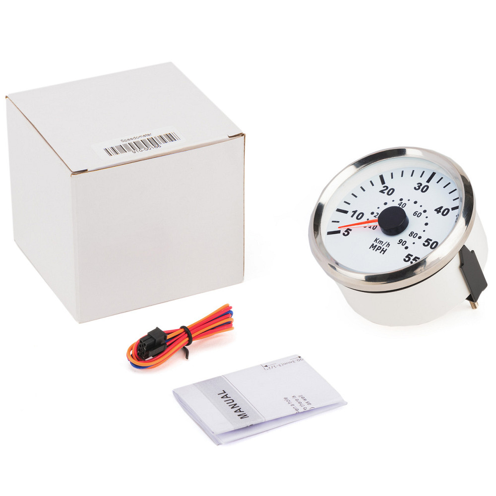 Спідметр ECMS PMS3-WS-55MI діаметр 85 мм, рамка хром, дисплей білий Черкаси - фото 2