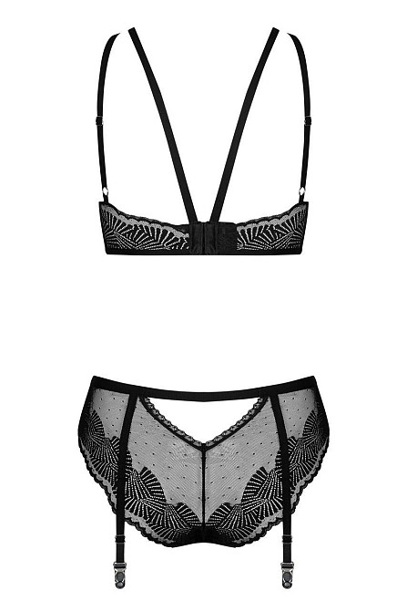 Комплект Obsessive Allastia 2-pcs set black S/M Sex Aura Київ - фото 3