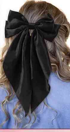 Заколка-автомат "Бант" Чорний 15х30 см Сміла