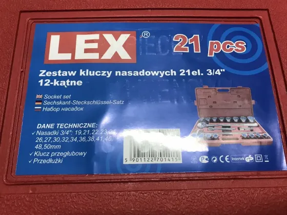 Набір головок LEX 21 од. — професійний комплект для СТО, привод 3/4" Львів