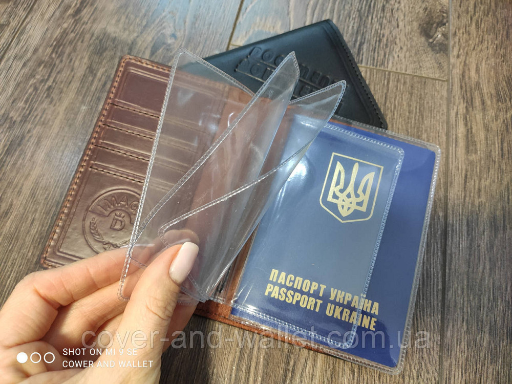 Шкіряна обкладинка на паспорт та авто документи ручної роботи Київ - фото 7
