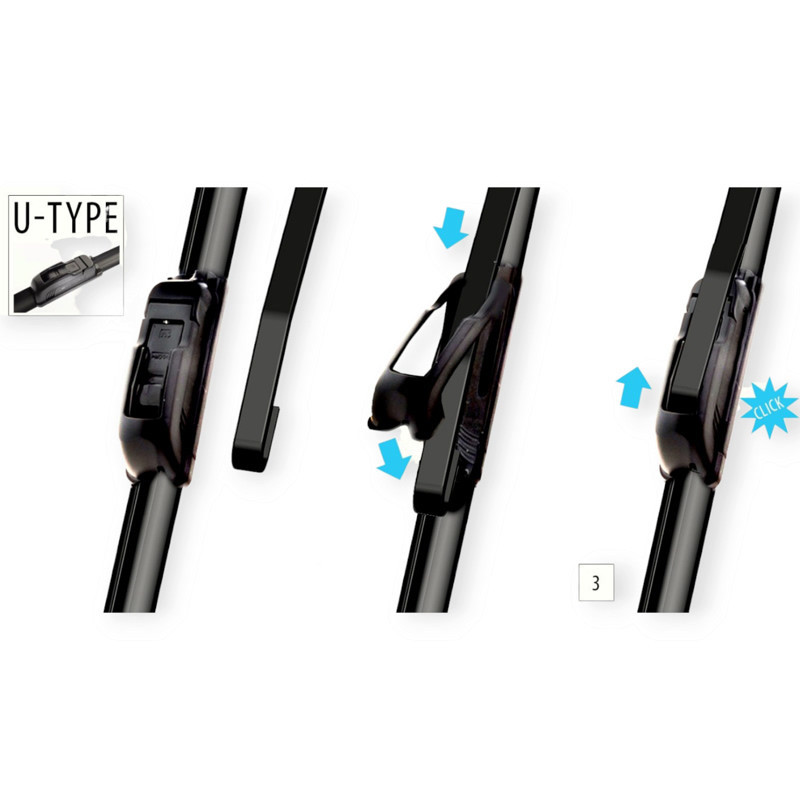 Щітка oximo безкаркасна 500мм під гак 8,9мм двірника Мукачево - фото 3