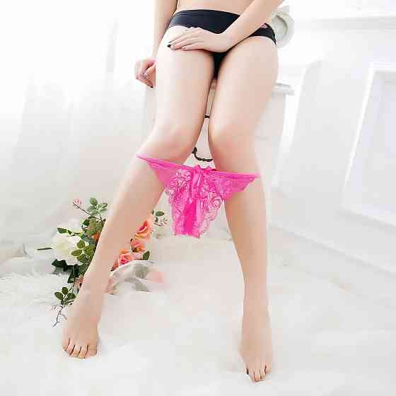 Труси з розрізом малинові розмір універсальний, резинка до 84см Київ