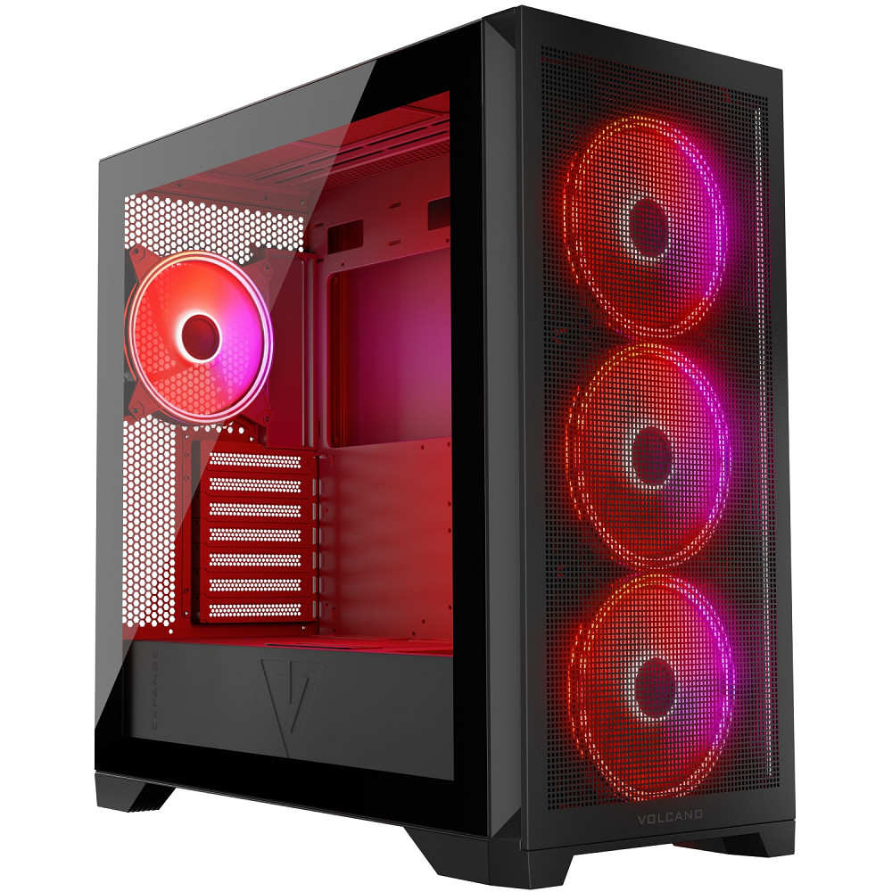Корпус Modecom VOLCANO EXPANSE S ARGB 4x140mm fans MIDI USB 3.0x2+TYPE-C BLACK без БЖ ATX Вінниця - фото 1