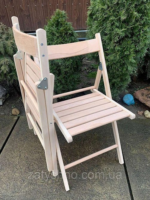 Стільці складні, з натурального дерева Київ - фото 8