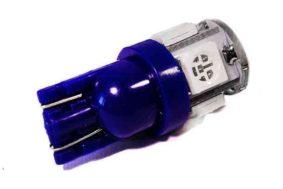 Світлодіодна лампа AllLight T10 5 діодів 5050 W2,1x9,5d 12 V BLUE Харків